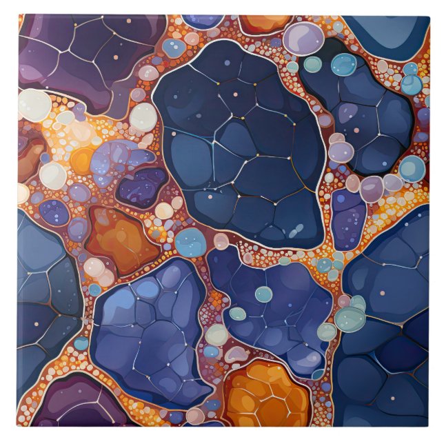 Faux agate tiled pattern tile (Front)