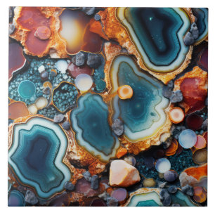 Faux agate tiled pattern  tile