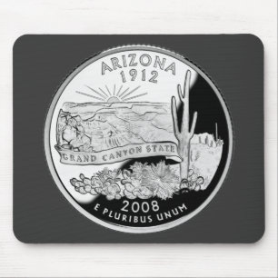 Faux Arizona State Quarter Grand Canyon State Mouse Pad