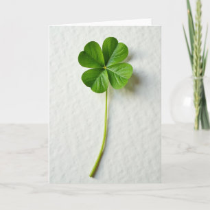 Faux Art Four Leaf Clover Card