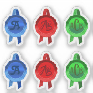 Faux Award/Certificate Seal Ribbons (BRG Initials)