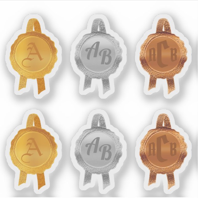 Faux Award/Certificate Seal Ribbons(InitMetAssort) (Front)