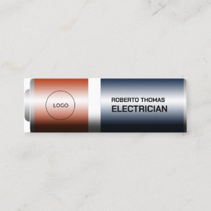 Faux battery looks mini business card