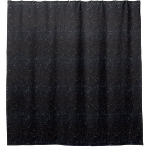 Faux Black Glitter Shower Curtain