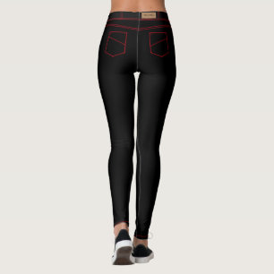 Faux Black Jeans Leggings Modern Design