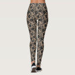 Faux Black Lace Fishnet Leggings<br><div class="desc">Custom Colours - Leggings with Faux Black Lace Fishnet Romantic Roses Modern Flowers and Leaves Gift - or Choose / add your favourite background colour. You can also add your text / name. Resize and move or remove / add element - image / text with customisation tool. Design by MIGNED....</div>
