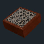Faux Black Lace Rose Fishnet Gift Box<br><div class="desc">Your Colour - Faux Black Lace Roses Fishnet - Romantic Elegant Flowers and Leaves Modern Gift - Choose / add your favourite background colour. You can also add your text / name. Resize and move or remove / add element - image / text with customisation tool. Design by MIGNED. Please...</div>