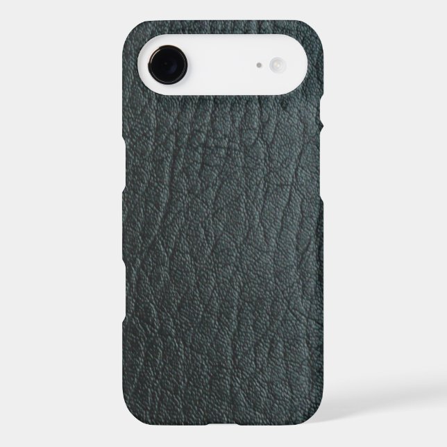 Faux Black Leather Texture Case-Mate iPhone Case (Back)
