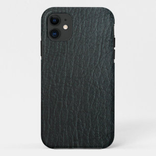 Faux Black Leather Texture iPhone 11 Case