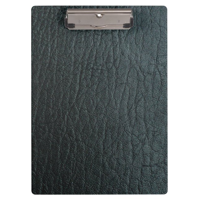 Faux Black Leather Texture Clipboard (Front)
