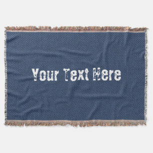 Faux Blue Denim Throw Blanket