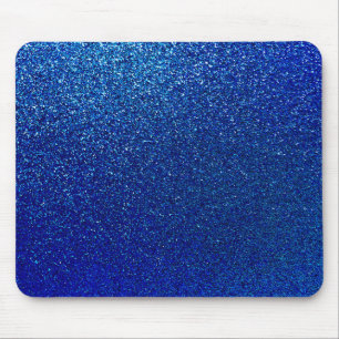 Faux Blue Glitter Background Sparkle Texture Mouse Pad