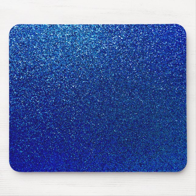 Faux Blue Glitter Background Sparkle Texture Mouse Pad (Front)