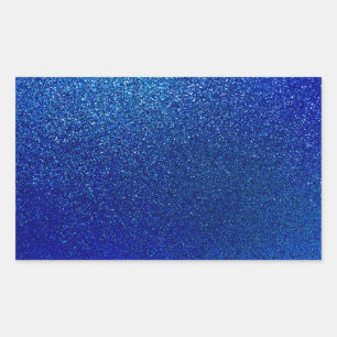 Faux Blue Glitter Background Sparkle Texture Rectangular Sticker