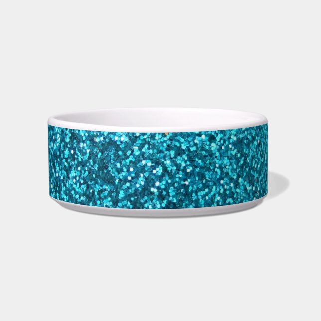 Faux Blue Glitter Bowl (Front)