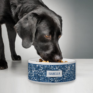 Faux Blue Glitter Texture Look With Custom Name