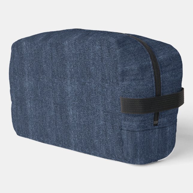 Faux Blue Jean Denim   Dopp Kit (Left Corner)