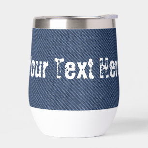 Faux Blue Jeans Fabric Custom Text Personalised