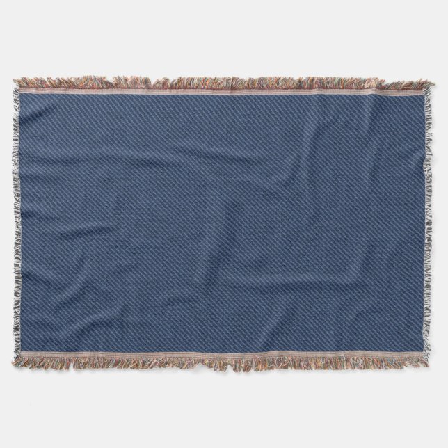 Faux Blue Jeans Fabric Throw Blanket (Front)
