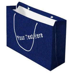 Faux Blue Jeans Gift Bag with Custom Text
