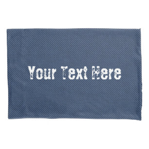 Faux Blue Jeans Pillow Case - Your Text / Name