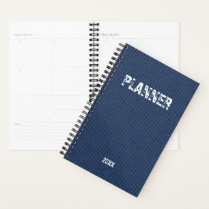Faux Blue Jeans Planner personalised Add Year