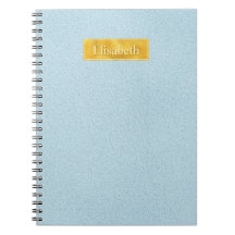 Faux Blue Leather Texture With Gold Foil Banner