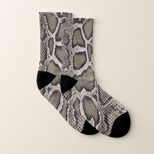 Faux Boa Constrictor Snake Skin Socks (Pair)