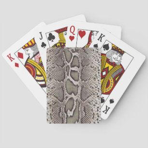 Faux Boa Constrictor Snakeskin Playing Cards