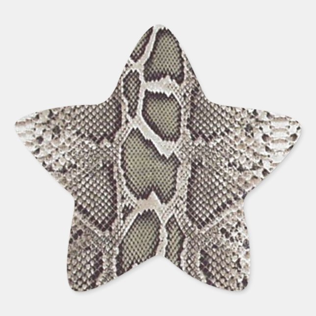 Faux Boa Constrictor Snakeskin Star Sticker (Front)
