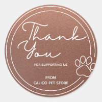 Faux Bronze Custom Cute Paw Pet Store Business