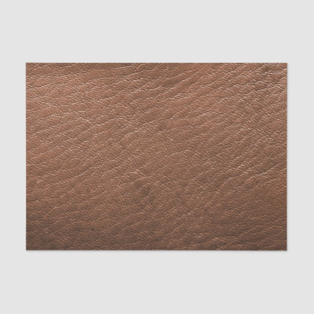 Faux Brown Alligator Leather Print Tissue Paper (Front)