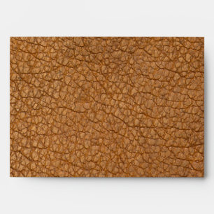 Faux Brown Animal Leather Print Crocodile Envelope