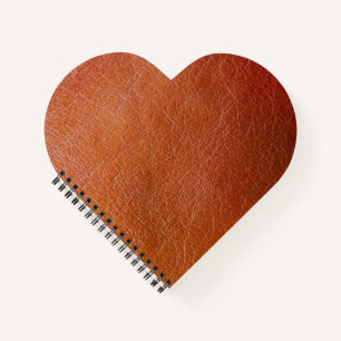 Faux brown leather notebook