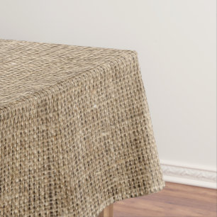 faux brown natural burlap tablecloth