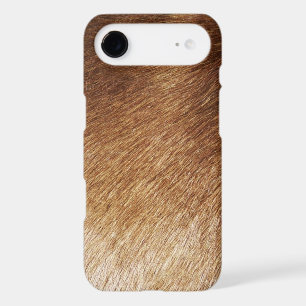 Faux Brown Short Fur Texture Hair Photo Phone Case