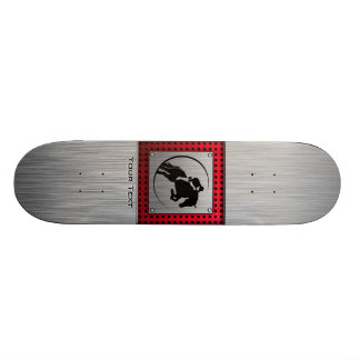 Faux Brushed Aluminium Equestrian. Skateboard