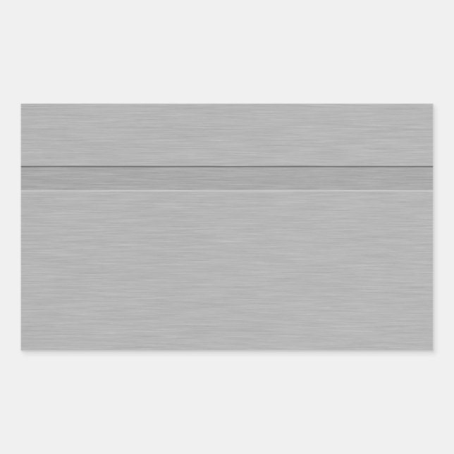 Faux Brushed Metal with Groove Rectangular Sticker (Front)
