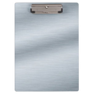 Faux Brushed Silver Background Clipboard