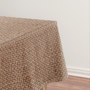 faux burlap dark brown tablecloth