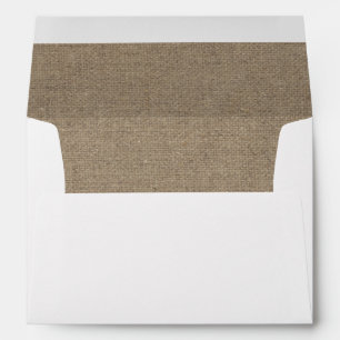 FAUX Burlap Rustic Farmhouse Wedding Envelopes