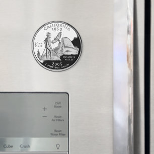 Faux California State Quarter Yosemite Valley Muir Magnet