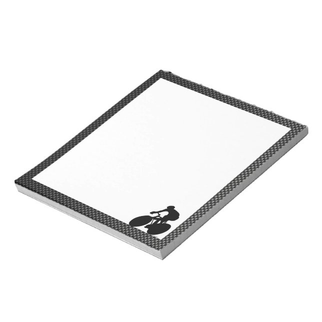 Faux Carbon Fibre Cycling Notepad (Rotated)
