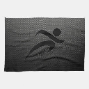 Faux Carbon Fibre; Running Tea Towel