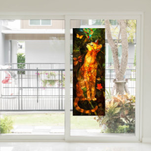 Faux Cat Painting Stained Glass Art
