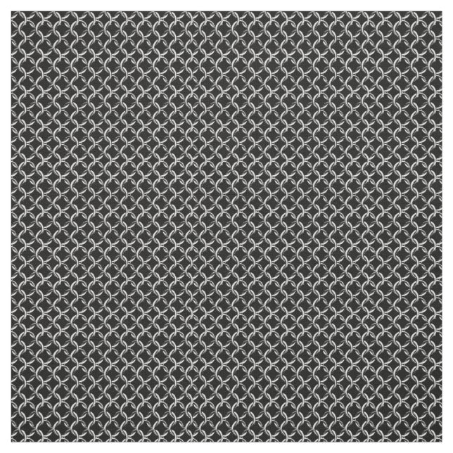 Faux Chainmail Black and Grey Mesh Look Fabric (Swatch)