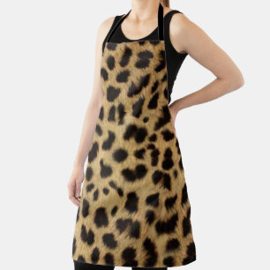 Faux Cheetah Skin Apron