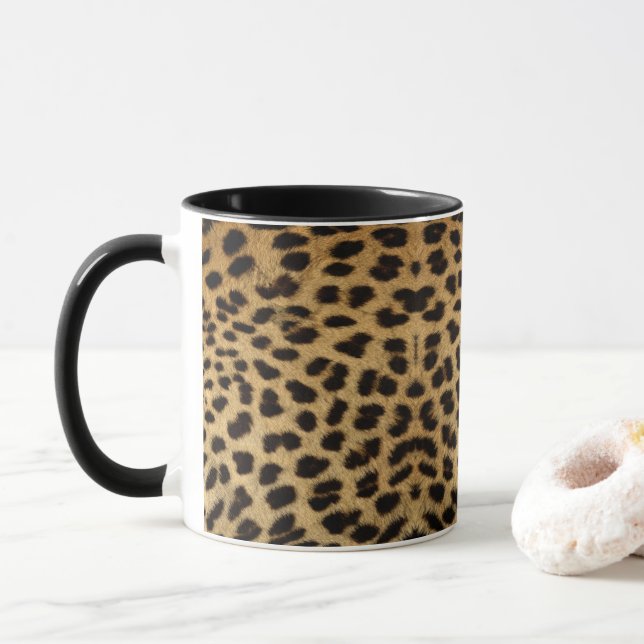 Faux Cheetah Skin Mug (With Donut)