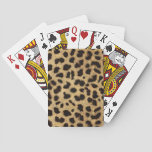 Faux Cheetah Skin Playing Cards