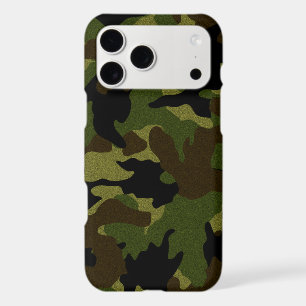 Faux Cloth Green Camo Military Camouflage Pattern